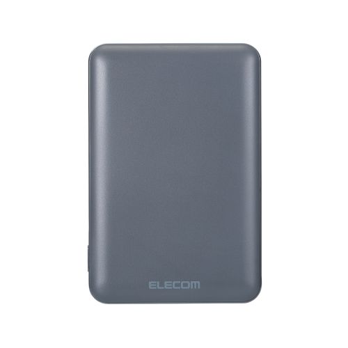 モバイルバッテリー/リチウムイオン電池/薄型/15W出力/5000mAh/USB Type-C入出力1ポート/USB-A出力1ポート/ダークグレー