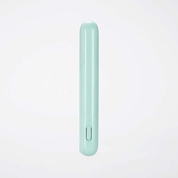 モバイルバッテリー/リチウムイオン電池/薄型/15W出力/5000mAh/USB Type-C入出力1ポート/USB-A出力1ポート/グリーン