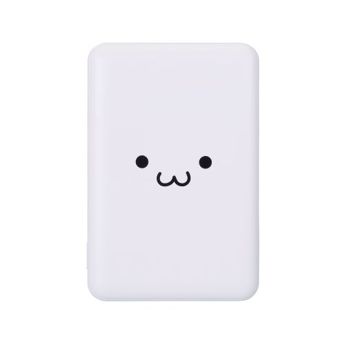 モバイルバッテリー/リチウムイオン電池/薄型/15W出力/5000mAh/USB Type-C入出力1ポート/USB-A出力1ポート/しろちゃん