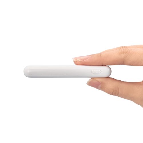 モバイルバッテリー/リチウムイオン電池/薄型/15W出力/5000mAh/USB Type-C入出力1ポート/USB-A出力1ポート/しろちゃん