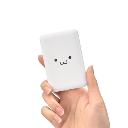 モバイルバッテリー/リチウムイオン電池/薄型/15W出力/5000mAh/USB Type-C入出力1ポート/USB-A出力1ポート/しろちゃん