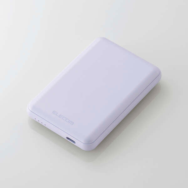モバイルバッテリー/リチウムイオン電池/15W/5000mAh/USB Type-C入出力×1/パープル