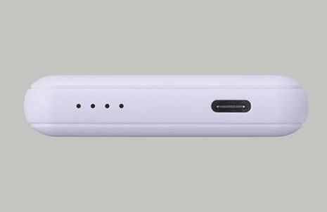 モバイルバッテリー/リチウムイオン電池/15W/5000mAh/USB Type-C入出力×1/パープル