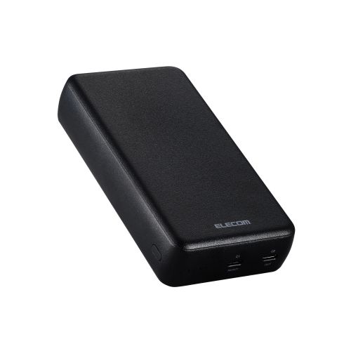 モバイルバッテリー/リチウムイオン電池/20000mAh/USB PD対応/20W/USB-C入出力×2/ブラック