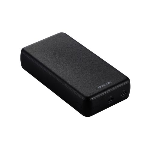 モバイルバッテリー/リチウムイオン電池/20000mAh/USB PD対応/20W/USB-C入出力×2/ブラック