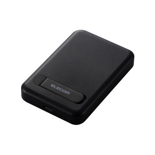 モバイルバッテリー/リチウムイオン電池/マグネット対応/ワイヤレス充電器/7.5W/5000mAh/15W/USB-C入出力×1/ブラック