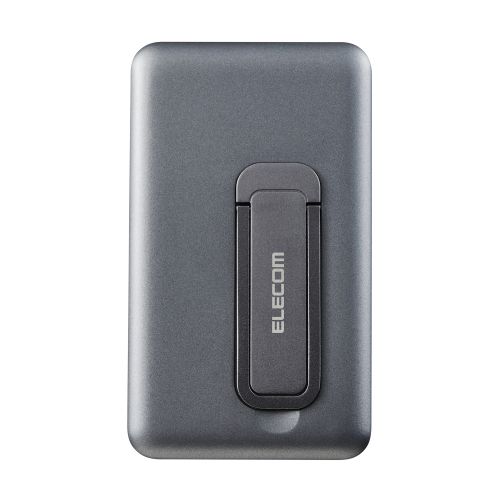 モバイルバッテリー/リチウムイオン電池/ワイヤレス充電器/マグネット対応/スタンド付き/10000mAh/20W/USB-C入出力×2/ブラック