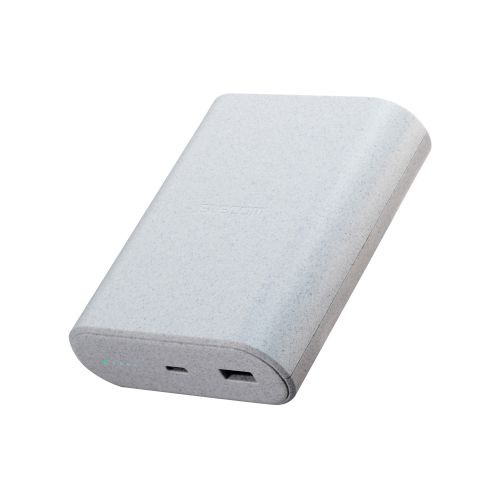 モバイルバッテリー/ナトリウムイオン電池/USB PD/45W/9000mAh/USB Type-C入出力1ポート/USB-A出力1ポート/ライトグレー