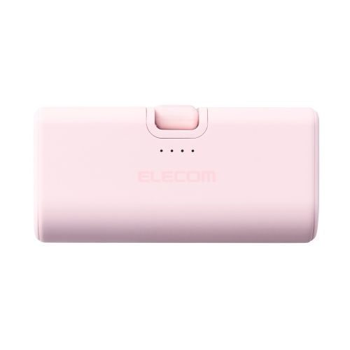 モバイルバッテリー/リチウムイオン電池/直挿し/180度スイングコネクタ/22.5W/5000mAh/USB-C/USBCコネクタ/ピンク