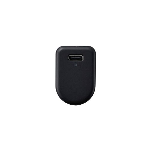 モバイルバッテリー/リチウムイオン電池/直挿し/180度スイングコネクタ/12W/5000mAh/USB-C/Lightningコネクタ/ブラック