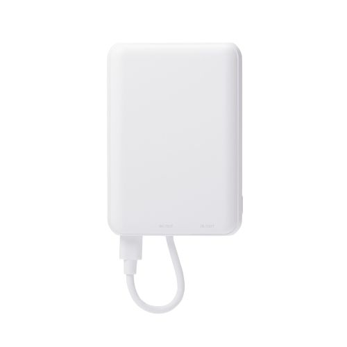 モバイルバッテリー/リチウムイオン電池/10000mAh/USB PD/20W/USB-C/USB-Cケーブル一体/しろちゃん