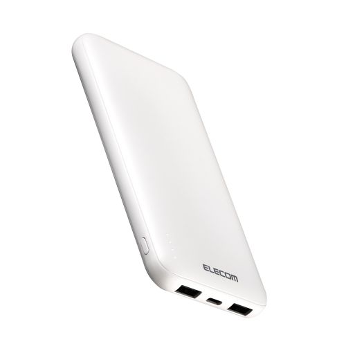 モバイルバッテリー/リチウムイオン電池/15W/10000mAh/USB-C×1/USB-A×2/microB×1/ホワイト