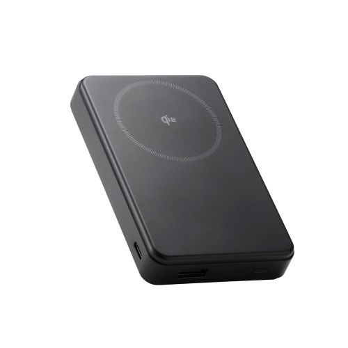 モバイルバッテリー/リチウムイオン電池/Qi2対応ワイヤレス充電器/10000mAh/20W/USB-C入出力×1/UAB-A×1/ブラック