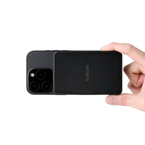 モバイルバッテリー/リチウムイオン電池/Qi2対応ワイヤレス充電器/10000mAh/20W/USB-C入出力×1/UAB-A×1/ブラック
