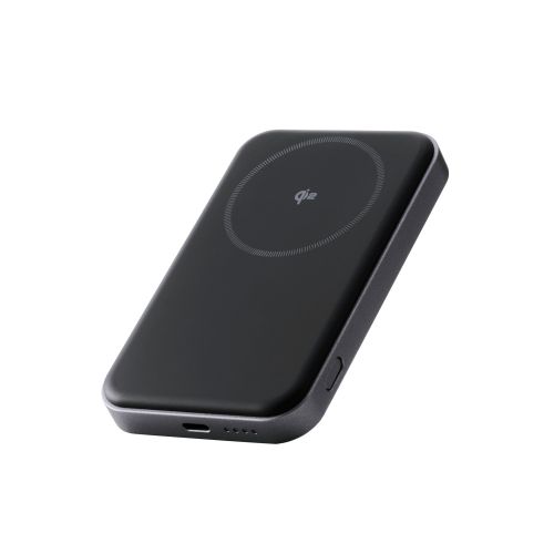 モバイルバッテリー/リチウムイオン電池/Qi2対応ワイヤレス充電器/5000mAh/20W/USB-C入出力×1/ブラック