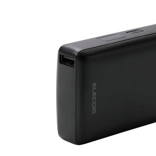 モバイルバッテリー/リチウムイオン電池/残量表示/10000mAh/USB PD/30W/USB-C/USB-A/USB-Cケーブル一体/ブラック