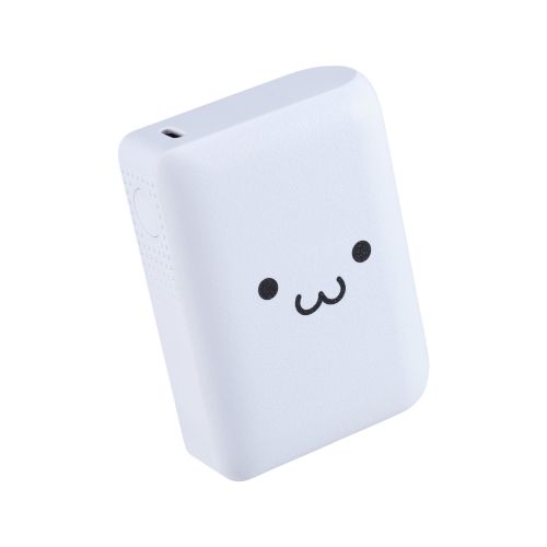 モバイルバッテリー/リチウムイオン電池/震えるバッテリー/20W/10000mAh/USB-C×1/USB-A/ユニバーサルデザイン/しろちゃん