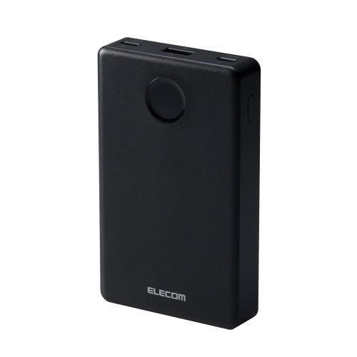 モバイルバッテリー/半固体Li電池/残量表示/35W/10000mAh/USB-C×2/USB-A/ブラック