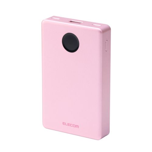 モバイルバッテリー/半固体Li電池/残量表示/35W/10000mAh/USB-C×2/USB-A/ピンク