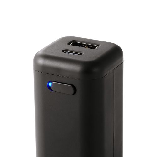 モバイルバッテリー/乾電池式/USB-C 1ポート/USB-A 1ポート/A-Cケーブル付属/単3電池4本付属/ブラック