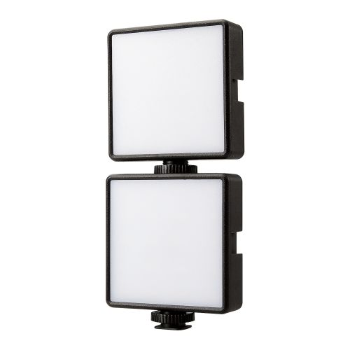 LED定常ライト/8×8cm/3色モード/5段階調光/2000mAh/USB給電/ブラック