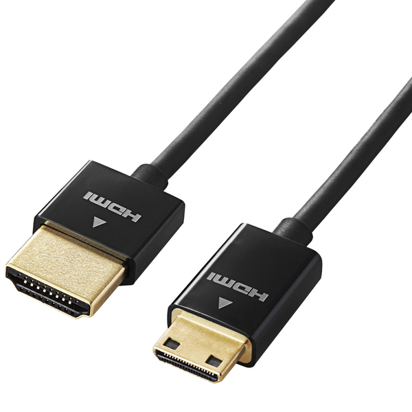 デジカメ用HDMIケーブル/スーパースリム/Ver.1.4/mini/1.5m/ブラック