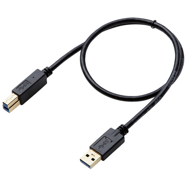 USB3.0ケーブル/A-Bタイプ/0.5m/ブラック