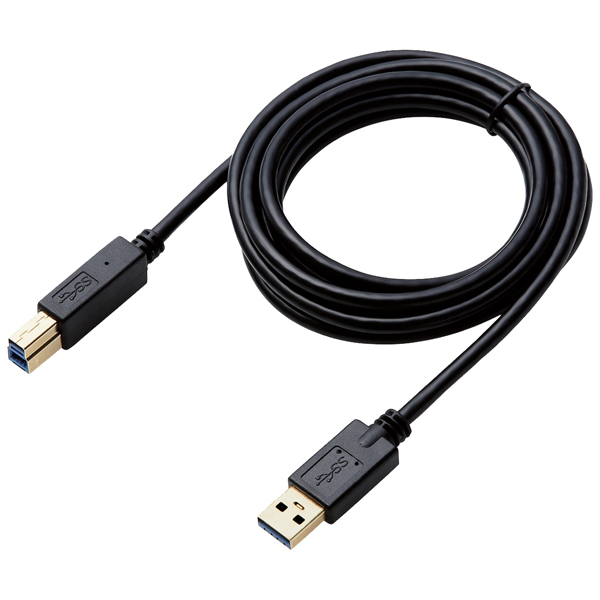 USB3.0ケーブル/A-Bタイプ/2.0m/ブラック