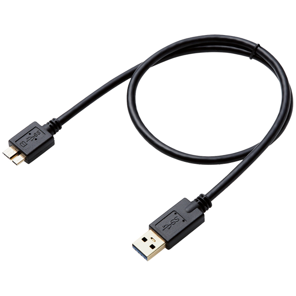 USB3.0ケーブル/A-microBタイプ/0.5m/ブラック