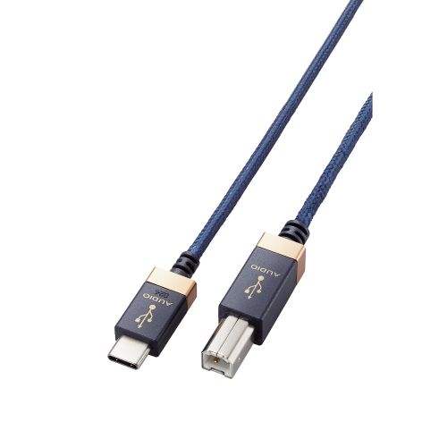 AVケーブル/音楽伝送/USB Type-C to USB2.0 Standard-Bケーブル/USB2.0/1.0m/ネイビー