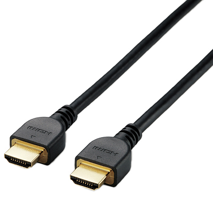 RoHS指令準拠HDMIケーブル/イーサネット対応/高シールドコネクタ/5.0m/ブラック/簡易パッケージ