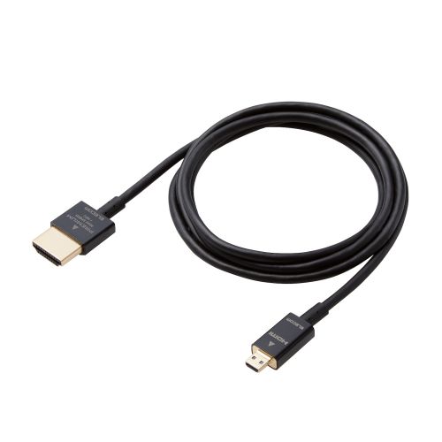 HDMIケーブル/Premium/スーパースリム/micro/1.0m/ブラック