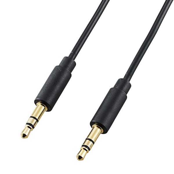 オーディオケーブル/ミニコンポ用/3.5φオス-3.5φオス/ブラック/1.5m