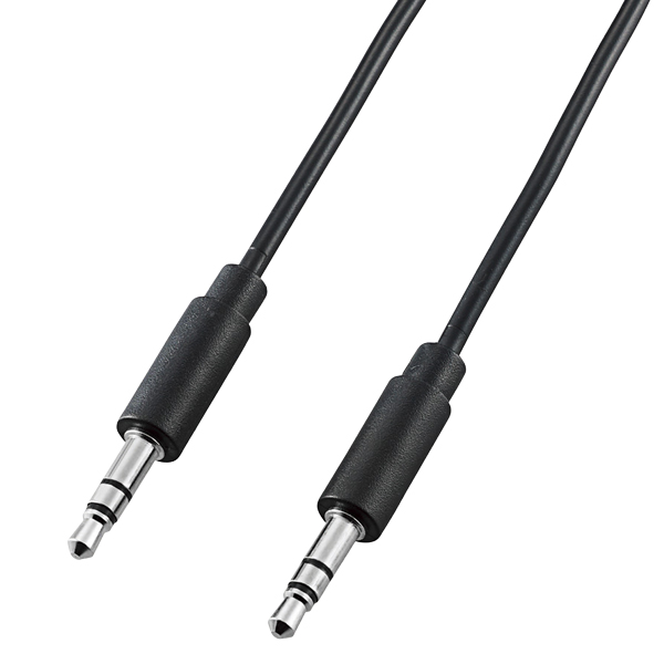 オーディオケーブル/ラジカセ用/3.5φオス-3.5φオス/ブラック/2.0m