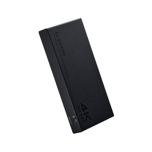 HDMI切替器/4K60Hz対応/4ポート/3入力(HDMI)+1出力(HDMI)/メタル筐体/ブラック