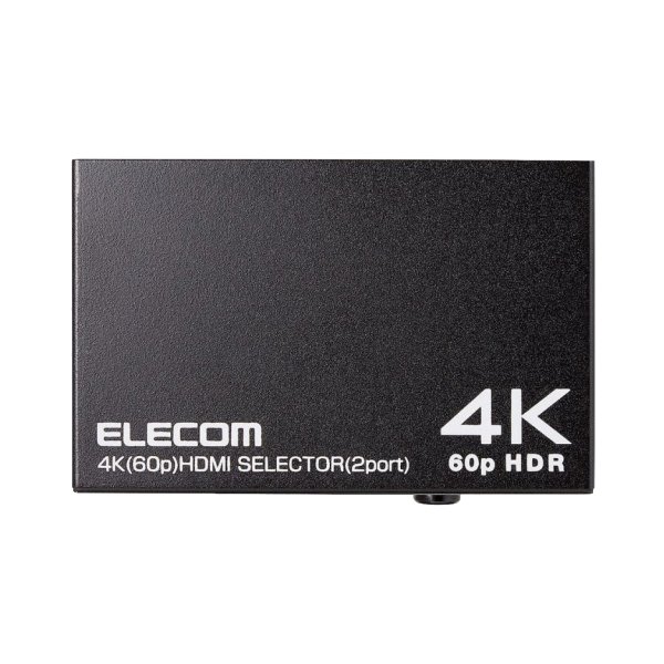 HDMI切替器/4K60P対応/2ポート/2入力1出力/専用リモコン付/ブラック