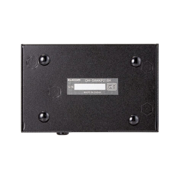 HDMI切替器/4K60P対応/2ポート/2入力1出力/専用リモコン付/ブラック