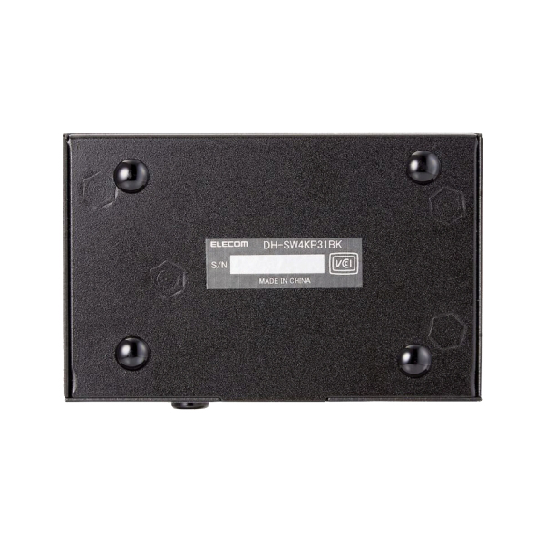 HDMI切替器/4K60P対応/3ポート/3入力1出力/専用リモコン付/ブラック