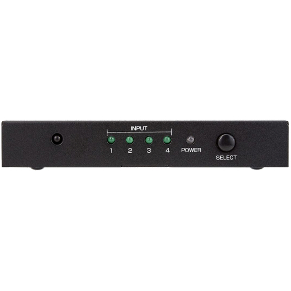 HDMI切替器/4K60P対応/4ポート/4入力1出力/専用リモコン付/ブラック