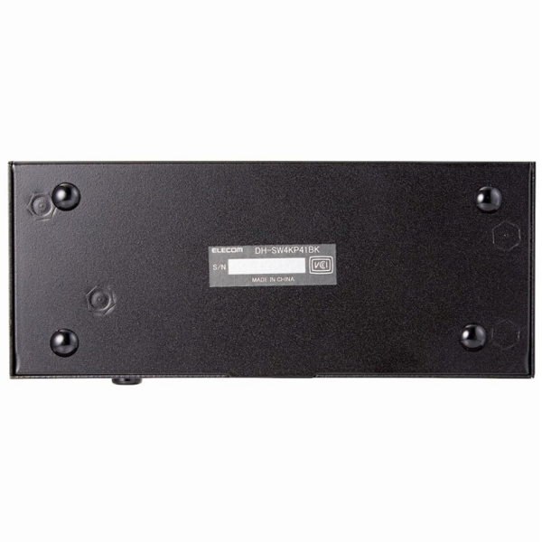 HDMI切替器/4K60P対応/4ポート/4入力1出力/専用リモコン付/ブラック