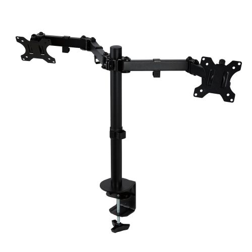 モニターアーム/ディスプレイアーム/ダブルアーム/ロング/ブラック