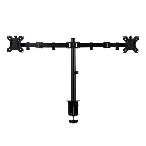 モニターアーム/ディスプレイアーム/ダブルアーム/ロング/ブラック