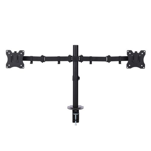 モニターアーム/ディスプレイアーム/ダブルアーム/ロング/ブラック