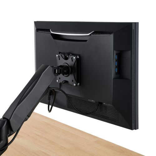 VESAブランケット/クイックリリース式/ネジ固定/VESA規格対応/モニターアーム専用/ブラック