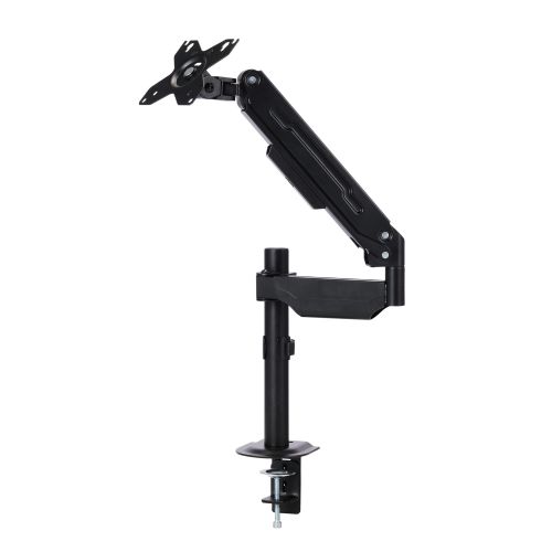 モニターアーム/ディスプレイアーム/シングルアーム/ショート/ガス式/支柱/ブラック