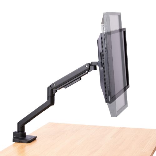 モニターアーム/ディスプレイアーム/シングルアーム/ロング/ガス式/高耐荷重/ブラック