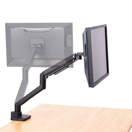 モニターアーム/ディスプレイアーム/シングルアーム/ロング/ガス式/高耐荷重/ブラック