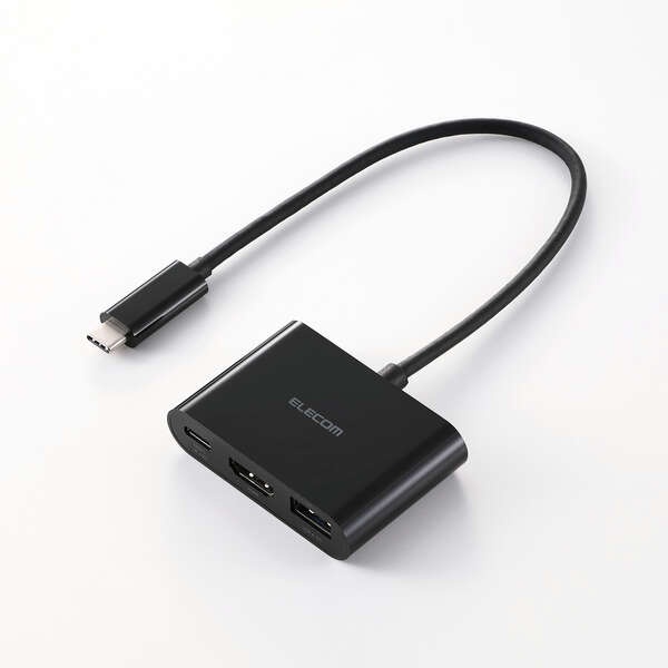 Type-Cドッキングステーション/3in1/USB PD対応/USB-A×1/USB-C×1/HDMI×1/ブラック