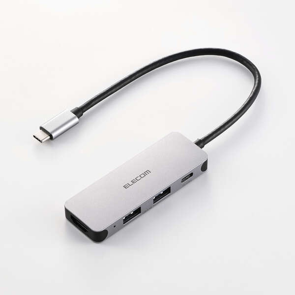 Type-Cドッキングステーション/4in1/USB PD対応/USB-A×2/USB-C×1/HDMI×1/シルバー