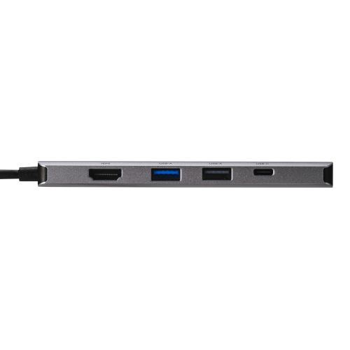 Type-Cドッキングステーション/USB PD(140W)対応/USB-A×3/USB-C×2/HDMI(4K60Hz)/シルバー